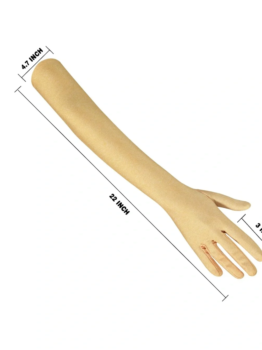 Long Elbow Satin Gloves 21 Inch Stretchy 1920s Opera Gloves for Evening Dancing
